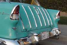 Un-restored Turquoise Tailgate on 1955 Chevy Bel Air Nomad Station Wagon